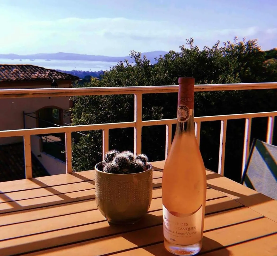 Les Restanques Duplex 4 Pers Les Magnolias Magnifique Vue Mer Grimaud Apartmán